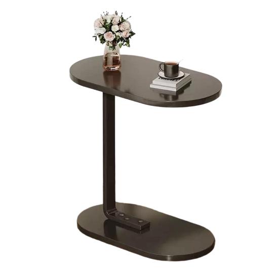 С-образный Приставной Столик Гостиная Спальня Уголок Офиса Металлический Каркас Кофейный Столик Прикроватная Тумбочка Современный Овальный Боковой Столик для Дивана Кушетки Маленькое Пространство