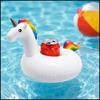 Floating Unicorn Inflatable Cup Coaster Drink Can Holder