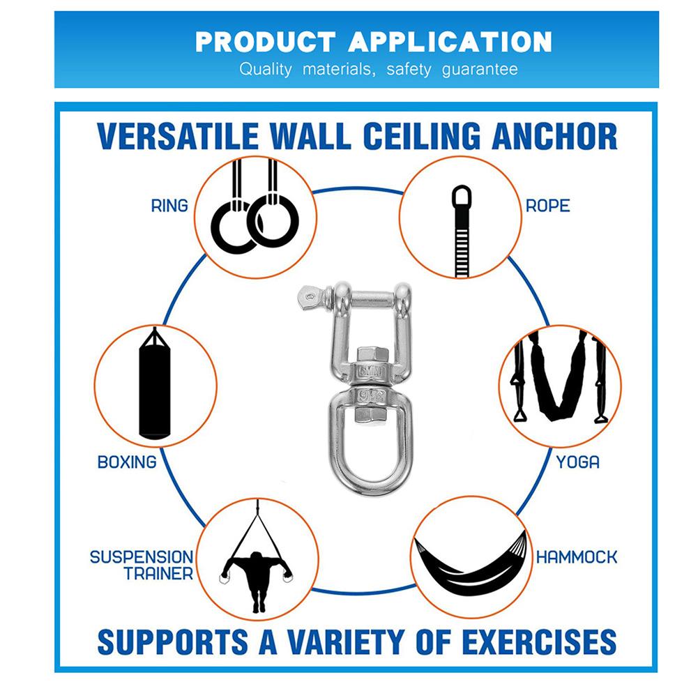 1 * Поворотный карабин с карабином-защелкой, 70-миллиметровая вилка из нержавеющей стали 316