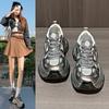 Fashion 2024 New Fashion Casual Sports Women's Shoes Mesh Breathable Retro Thick Sole Large Dad Shoes