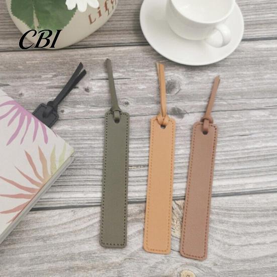 Page Marker Faux Leather Bookmark, Classic Stitched Bookmark with Rope, Ultra-Thin Reading Accessories for Women Men, Book Lovers Unique Accessory