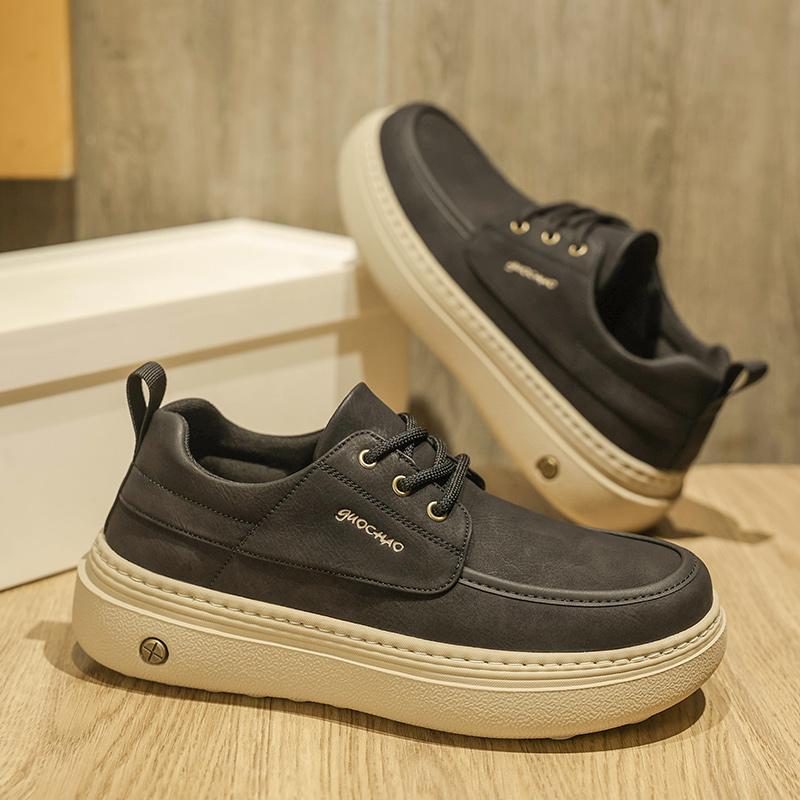 Мужские минималистичные туфли в стиле business casual модные, универсальные, трендовые, легкие и удобные мужские кеды для скейтборда