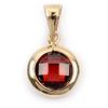 [Q9432] - Gold Plated Pendant 'Linda' Golden Red - 10 Mm