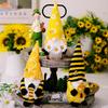 Adorable Plush Bumblebee Gnome Decor With Sunflowers For Festive Home Decorations