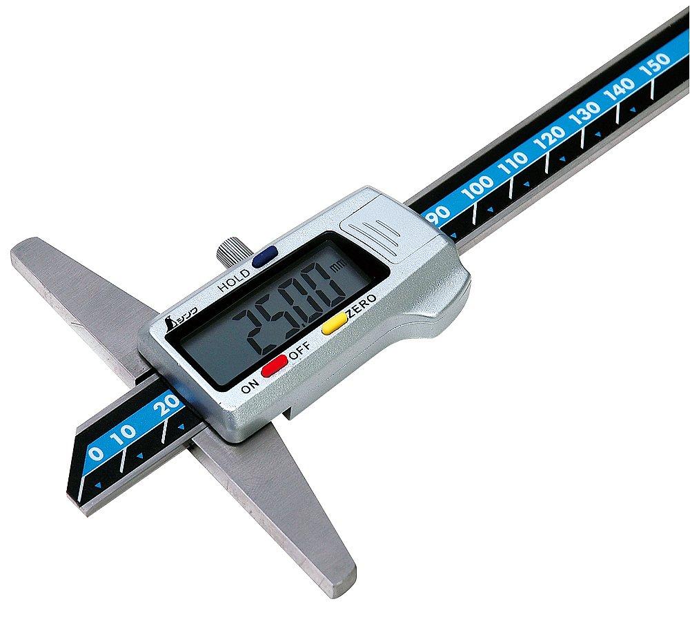 Shinwa Sokutei Digital Depth Gauge with Hold Function 150mm 19306