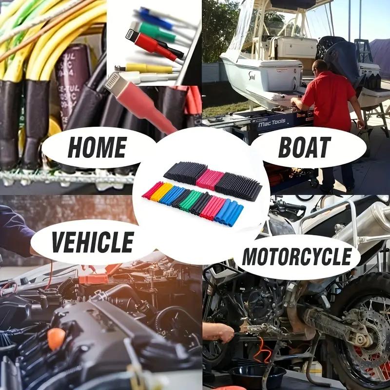 Длинный термофен с комплектом термоусадочных трубок 328/580 шт. Электрический мини-термофен для самостоятельного изготовления изделий из термоусадочной пленки ПВХ