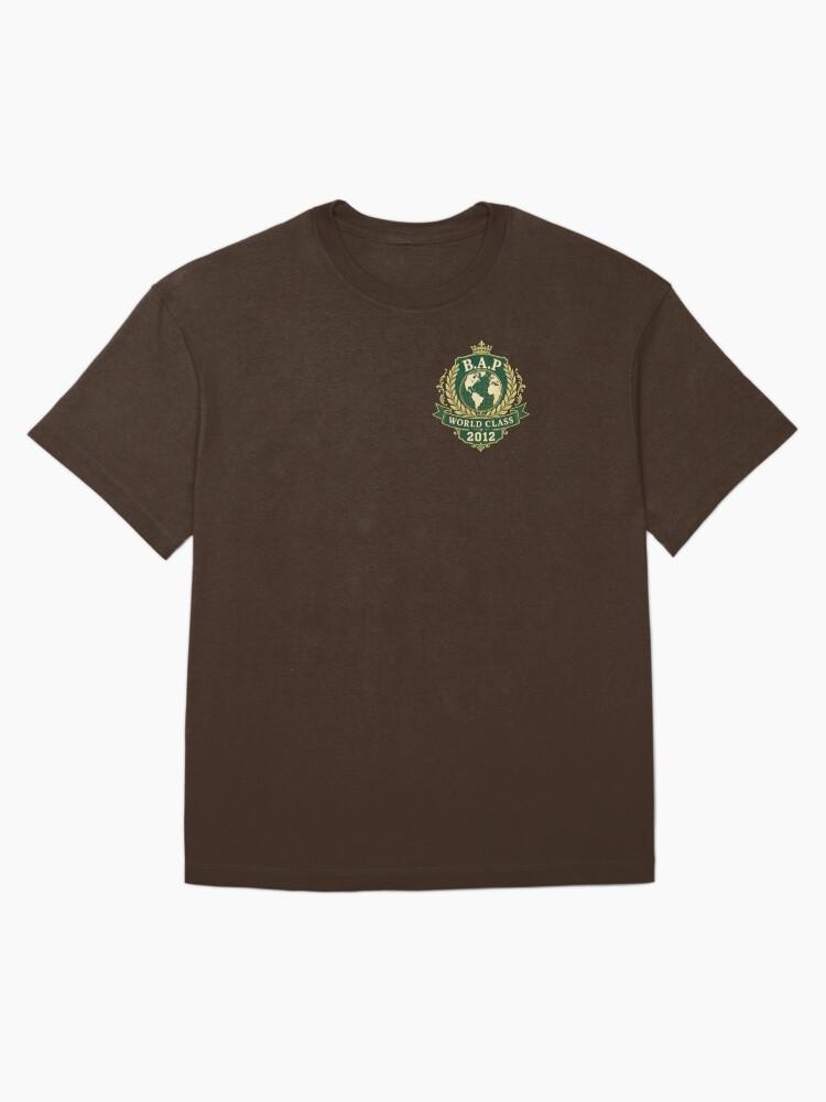 BAP B.A.P World Class Varsity Crest | Vintage Collegiate Heritage Design Oversized T-Shirt