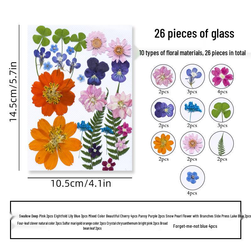 Autumn Childhood Floral Bookmark Kit: Transparent Leaf Specimen Laminating Film