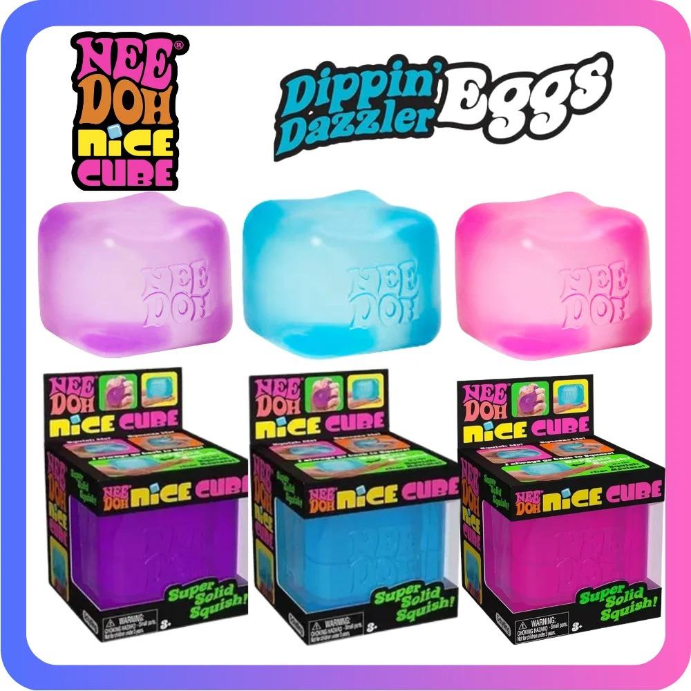 In Stock Squishy Schylling Needoh Nice Cube Sensory Toy Fidget Squishies Needooh Needoh Anti-Stress Blocks Pressure Relief Toy.