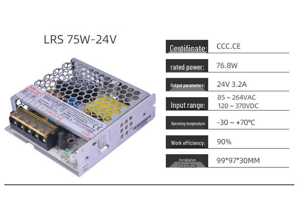 35W-450W Single Output Switching Power Supply: 5V/12V/15V/24V/36V/48V for 3D Printers