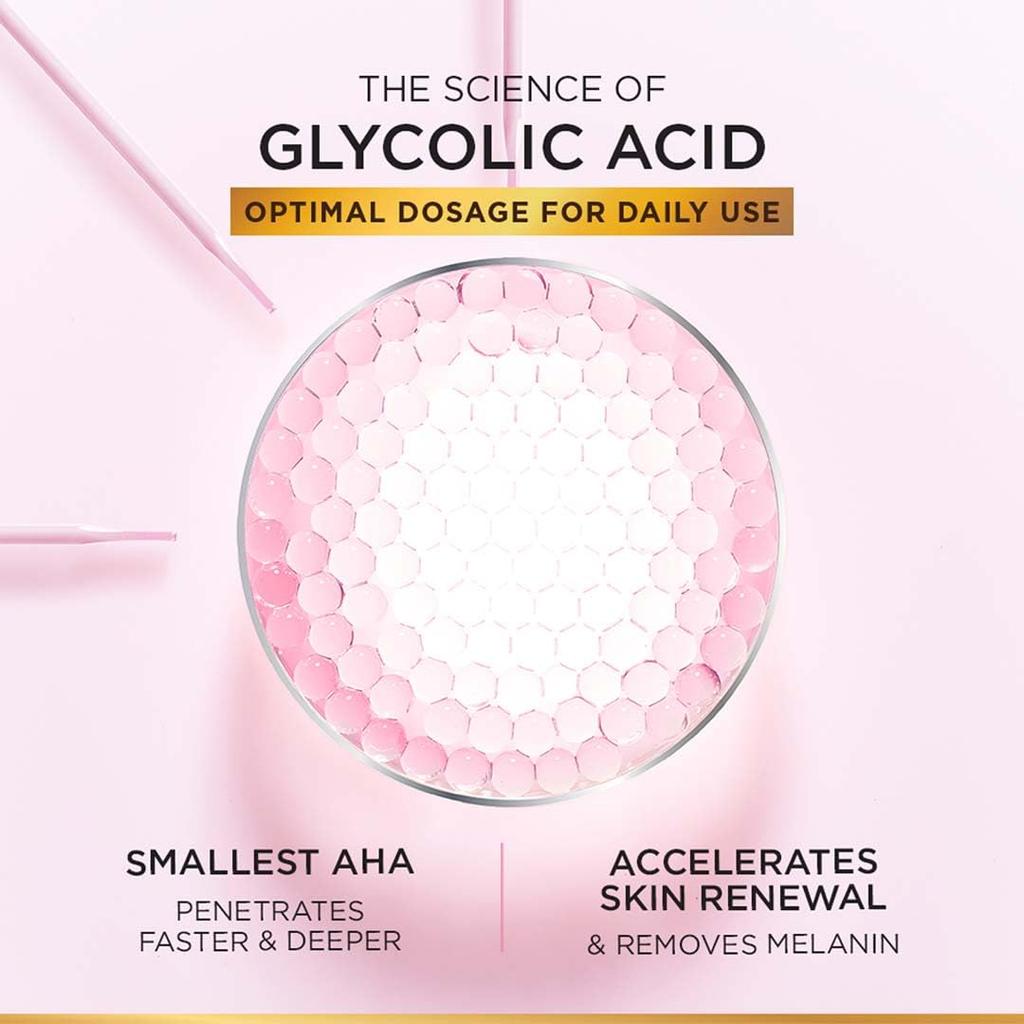L’Oréal Paris Glycolic Bright Ежедневный пенящийся гель для умывания лица, 50 мл | Ежедневное средство для сияния кожи лица | Ежедневный очищающий гель для сияния кожи лица