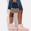 Coach Свингер 20 Классический с принтом Monogram Застежка-молния Ткань и кожа Сумка для маджонга Женские сумки Хаки Коричневый C9012-V5U1A