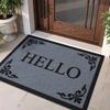 Дверной коврик с геометрическим узором и надписью Hello, напольный коврик для декора входа в дом, прочный и легко чистящийся, добавляющий современный стиль