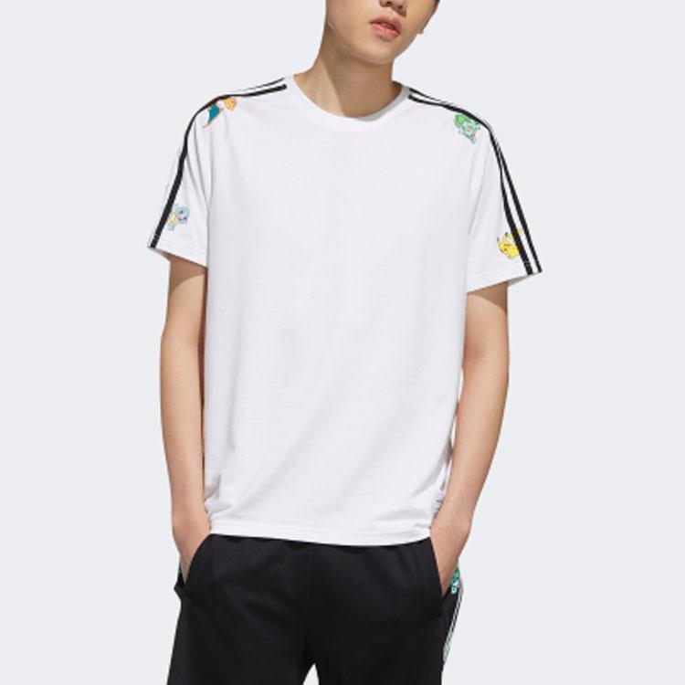 adidas Футболка с коротким рукавом Neo X Pokémon Pikachu Print, мужские топы, белые FM0320