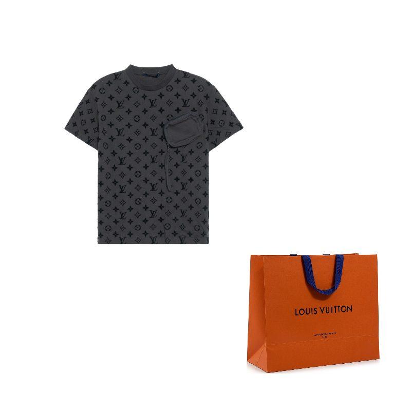 Louis Vuitton Футболка мужская светло-серая 1A7QDQ