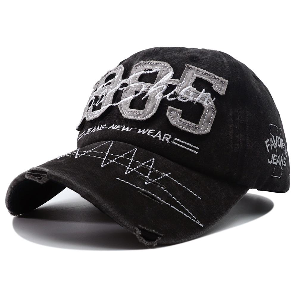 Стритвир Городской Стиль Уличный Надписи Алфавит Хлопок Стирка Кепка Snapback Регулируемая Hop Hip Стежки Вышивка 1985 Мужская Женская Кепка Бейсболка