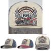 Винтажная Бейсболка Route66 Ретро Принт Шляпа с Козырьком-Уточкой Мотоциклетная Грузовик Кепка Мужская Кепка от Солнца