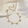 Simple Heart-Shaped Gold Women Jewelry Bracelet Bangle Chain Female Birthday Gift
