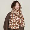 New Style Scarf for Women In Winter Korean Style Leopard Print Scarf Printed High End Imitation Cashmere Thickened Warm Shawl