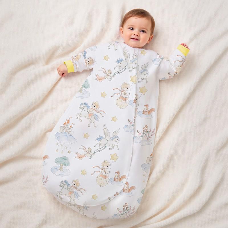 Baby Sleep Sack With Cotton Lining Thickened Winter Fall Infants Toddlers Anti-startle Wearable Sleeping Bag