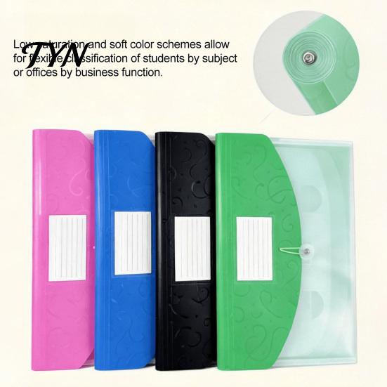 Home Office Filing System Expandable Document Folder with Label Slot, Layered Design Waterproof PP File Envelope, Secure Rope Closure Organizer