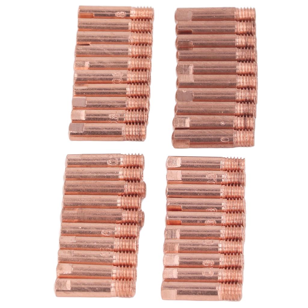 40 шт. Контактный наконечник сварочной горелки Медный Жаростойкий 15AK Сварочные наконечники от 0,6 мм до 1,0 мм