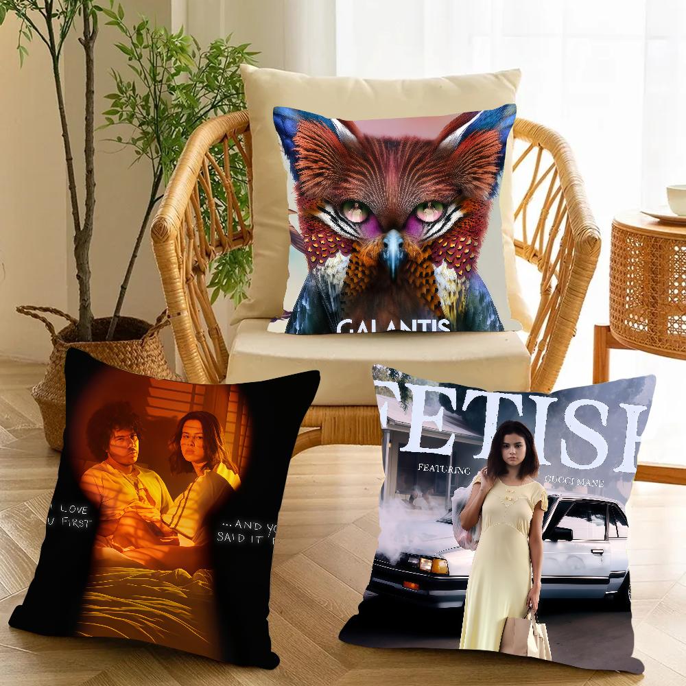Singer S-Selena Gomez Pillow Case Applicable Space For Guest Rooms Interiors Cars Office House Decoration