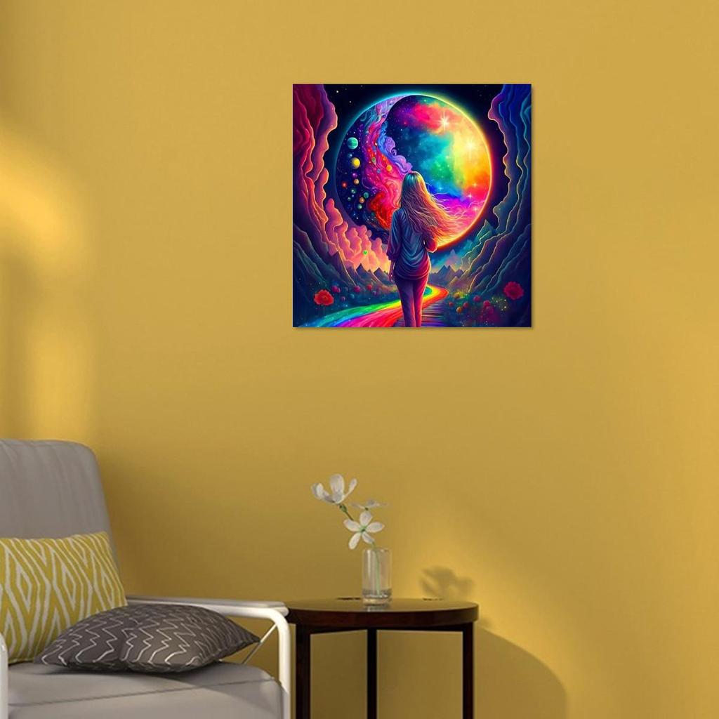 Рамка для рисования по номерам для взрослых, наборы красочных картинок по номерам для девочек, поделки своими руками для домашнего декора 40x40