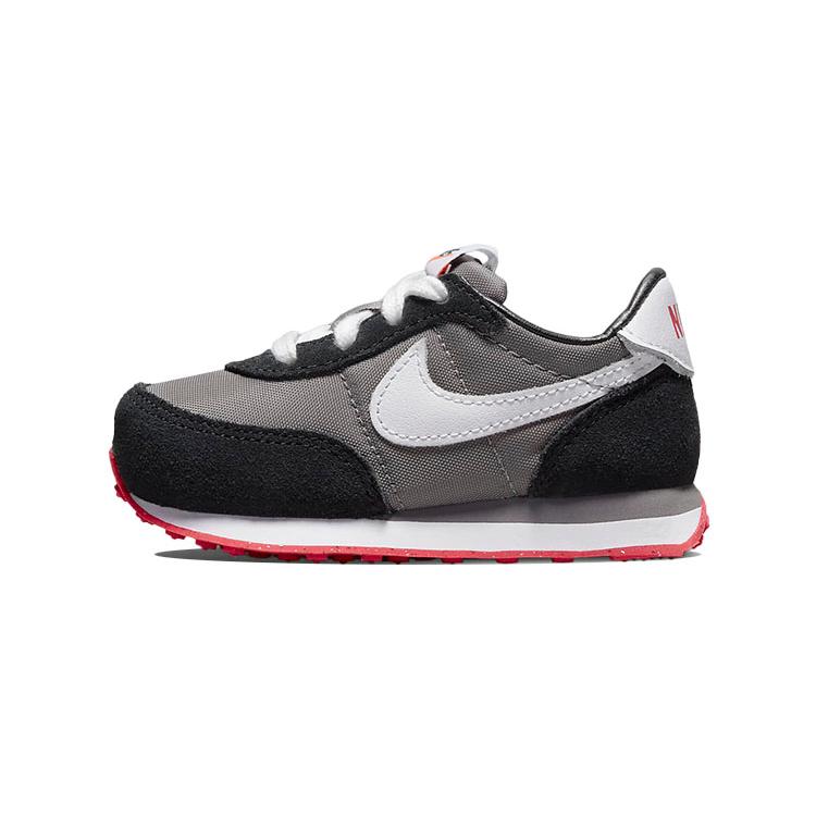 Nike Кроссовки Waffle Trainer 2 Устойчивые к истиранию Устойчивые к истиранию Низкие Спортивные Повседневные Обувь Черный Серый Для младенцев и малышей DC6479-005
