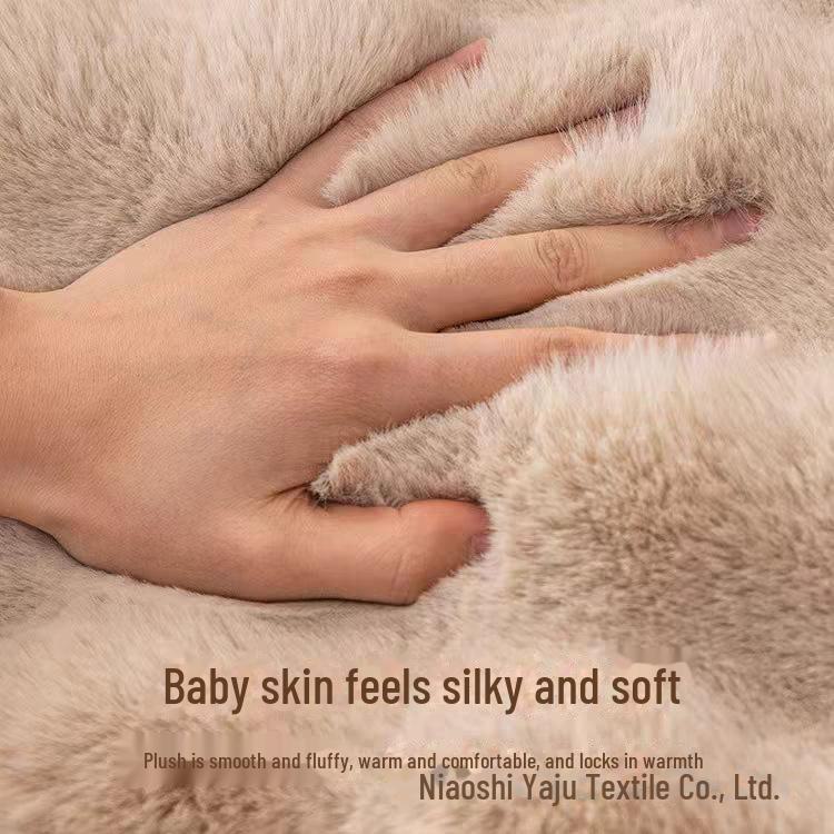 Nordic Style Imitation Rabbit Plush Pillow - Sofa, Balcony, Living Room Cushion Cover