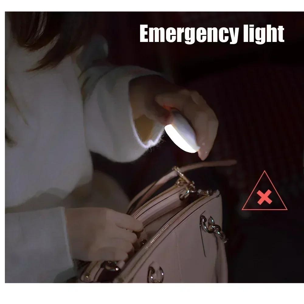 LED Night Lamp With Motion Sensor Rechargeable USB Night Light 2 Colors For Room Kitchen Cabinet Bedside Table Lamp