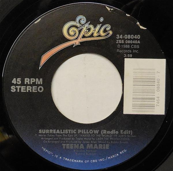 7-дюймовая пластинка TEENA MARIE - Surrealistic Pillow 3408040 Epic 1988 США Соул/Фанк Б/У