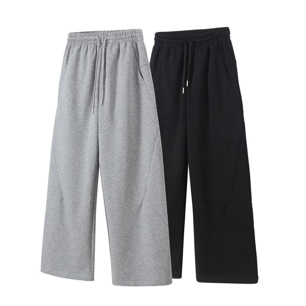 2024 Autumn Retro 3D Tailored Micro-Flare Sporty Wide-Leg Sweatpants