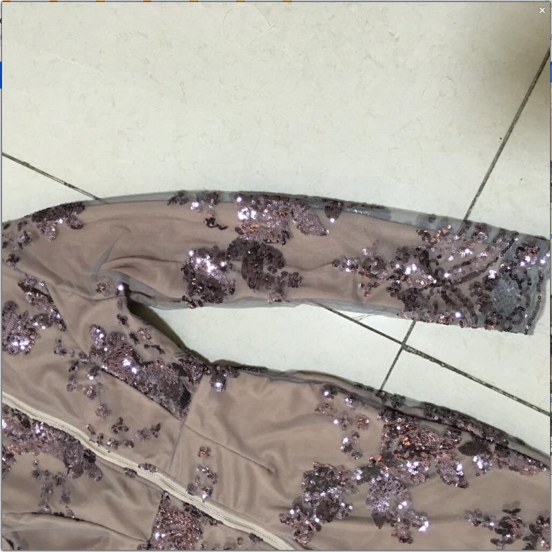 Women's Sexy Deep V Sequins Long Sleeve Dresses