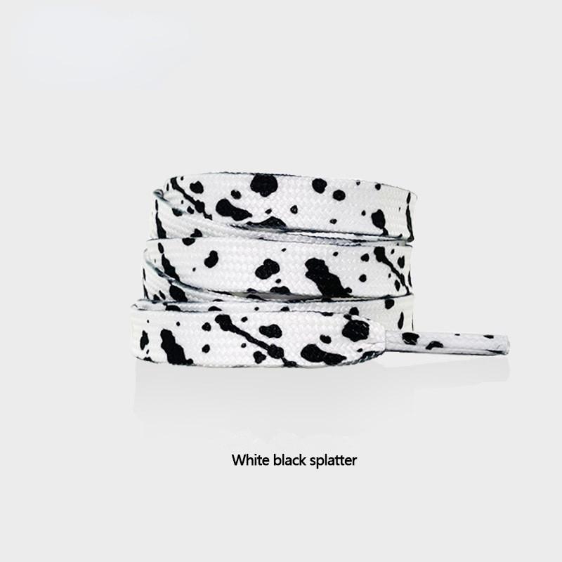 NO.8 красочные всплеск чернил AF1 шнурки женские позолоченные мужские красные черные спортивные повседневные баскетбольные кроссовки с ручной росписью шнурки 100/120/140/160