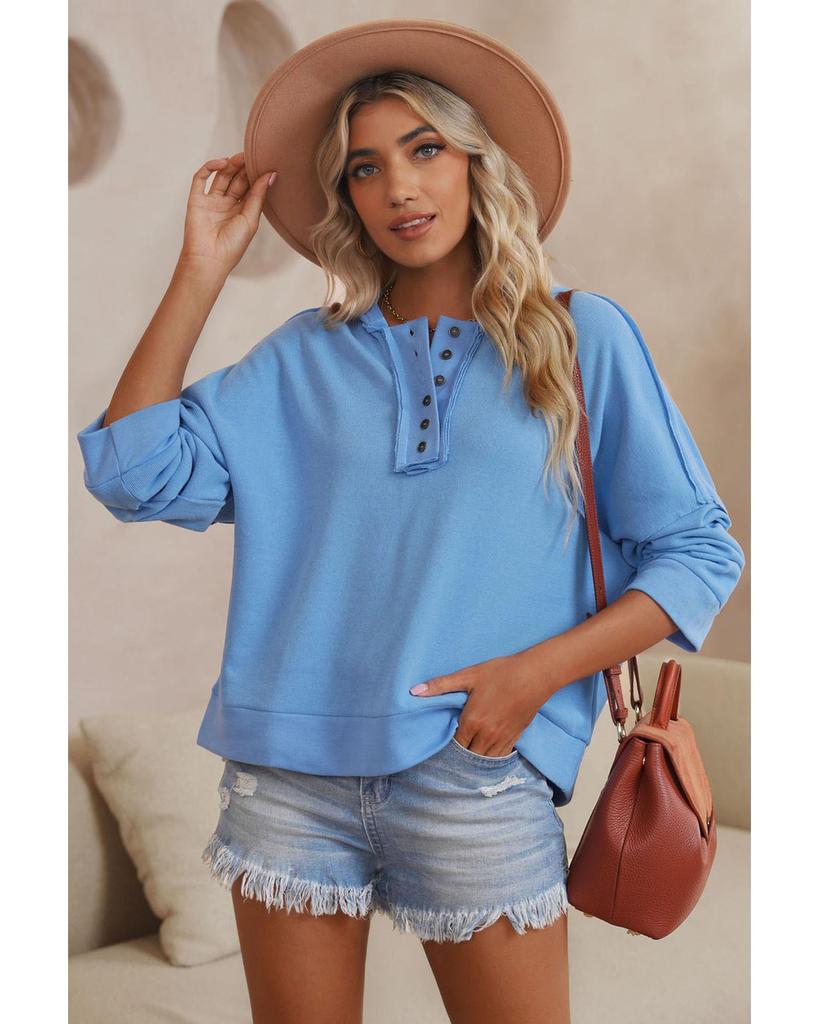 Azura Exchange Толстовка с капюшоном и пуговицами