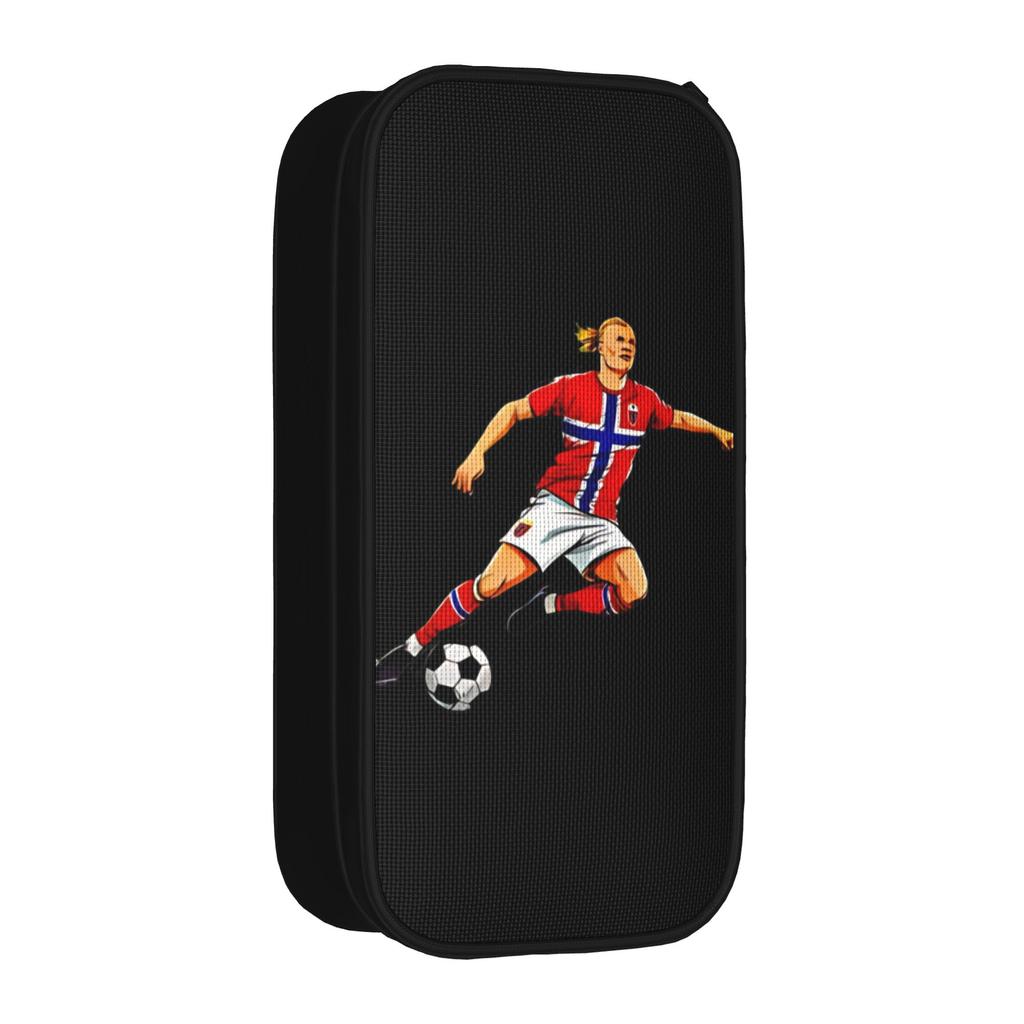 Norway Soccer Haaland Pencil Case Fun Bag Student Big Capacity School Supplies Gift Pencil Box