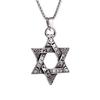 Stainless Steel Solomon Star of David Pendant Men's Six Pointed Star Necklace Jewish Jewelry New Year Gift