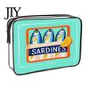 Retro Fish Can Design Makeup Case Sardine Cosmetic Bag, Clear Waterproof Pouch, Zipper Transparent Travel Storage Bag Closure Toiletry for Women