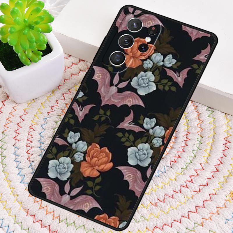 Goth Vampire Bat Gothic Silicone Phone Case For Samsung Galaxy note 10 pro S26 S25 S24 S23 S22 S21 Plus S25Ultra Capa Cover