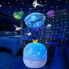 New Light Projector Star Night Light with Bt Speaker Remote Controller Rechargeable Rotate Led Lamp  Bedroom Decoration
