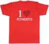 I Love Plymouth Unisexs TShirt Britains Ocean City Waterfront Tee Gift