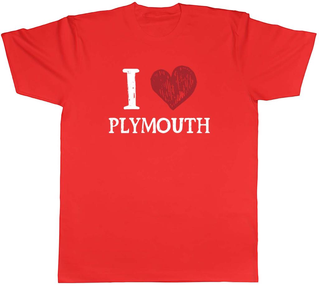 I Love Plymouth Unisexs TShirt Britains Ocean City Waterfront Tee Gift