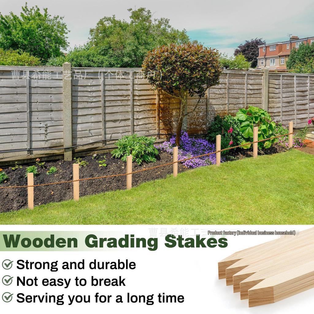 Wooden Garden Picket Fence Stake for Plant Support and Boundary Marking