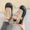 Support 2025 Winter New Casual Short Boots Retro Versatile High-top Shoes Lightweight Soles Velvet Thermal Cotton Shoes