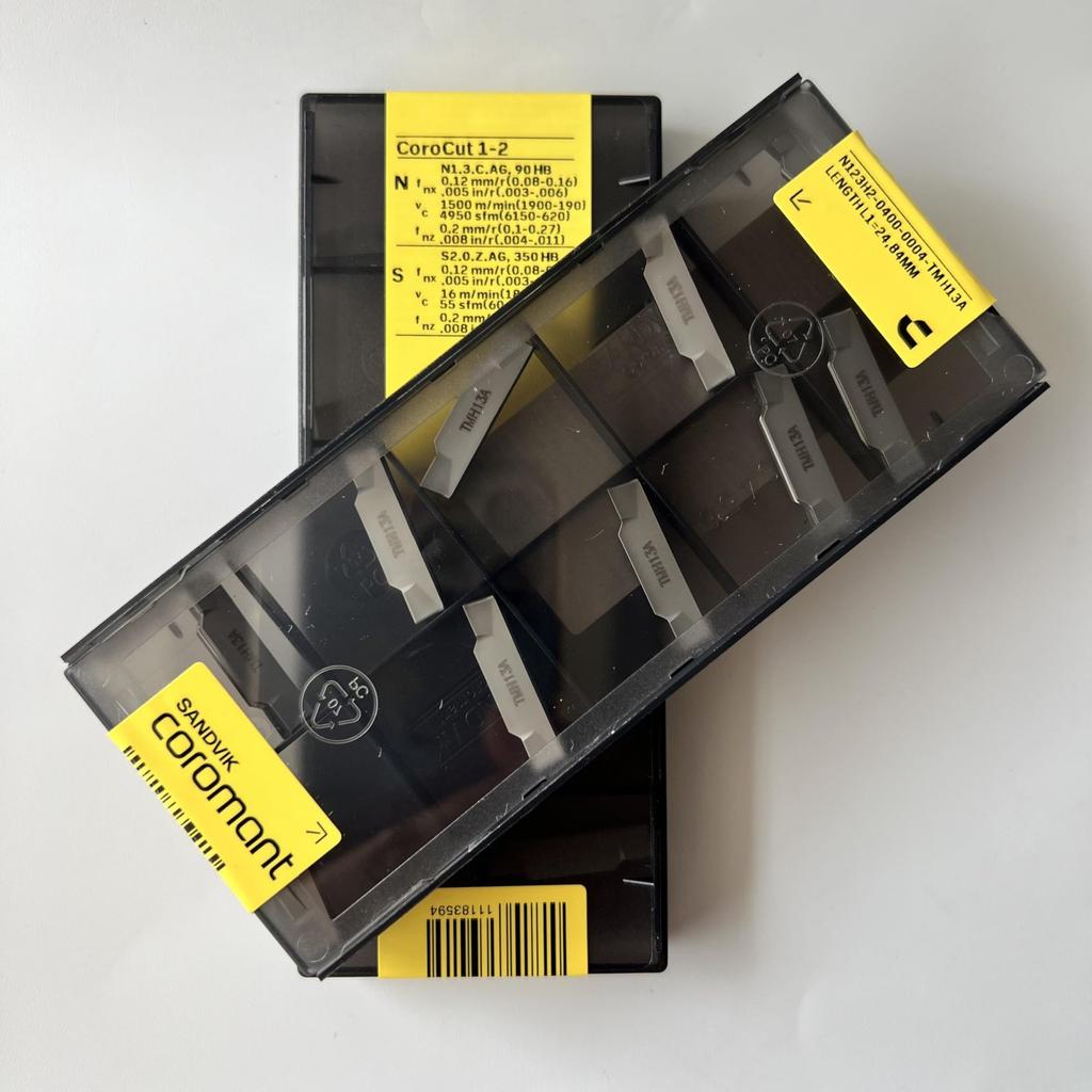 Sandvik / N123H2-0400-0004-TM H13A / Оригинальная шведская твердосплавная пластина 10 шт.