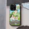 Чехол для телефона B-Boy And H-HeronS для IPhone 17 Air 16 E Pro Max 15 14 13 Mini 12 Pro 11 Max Plus Черная стеклянная крышка