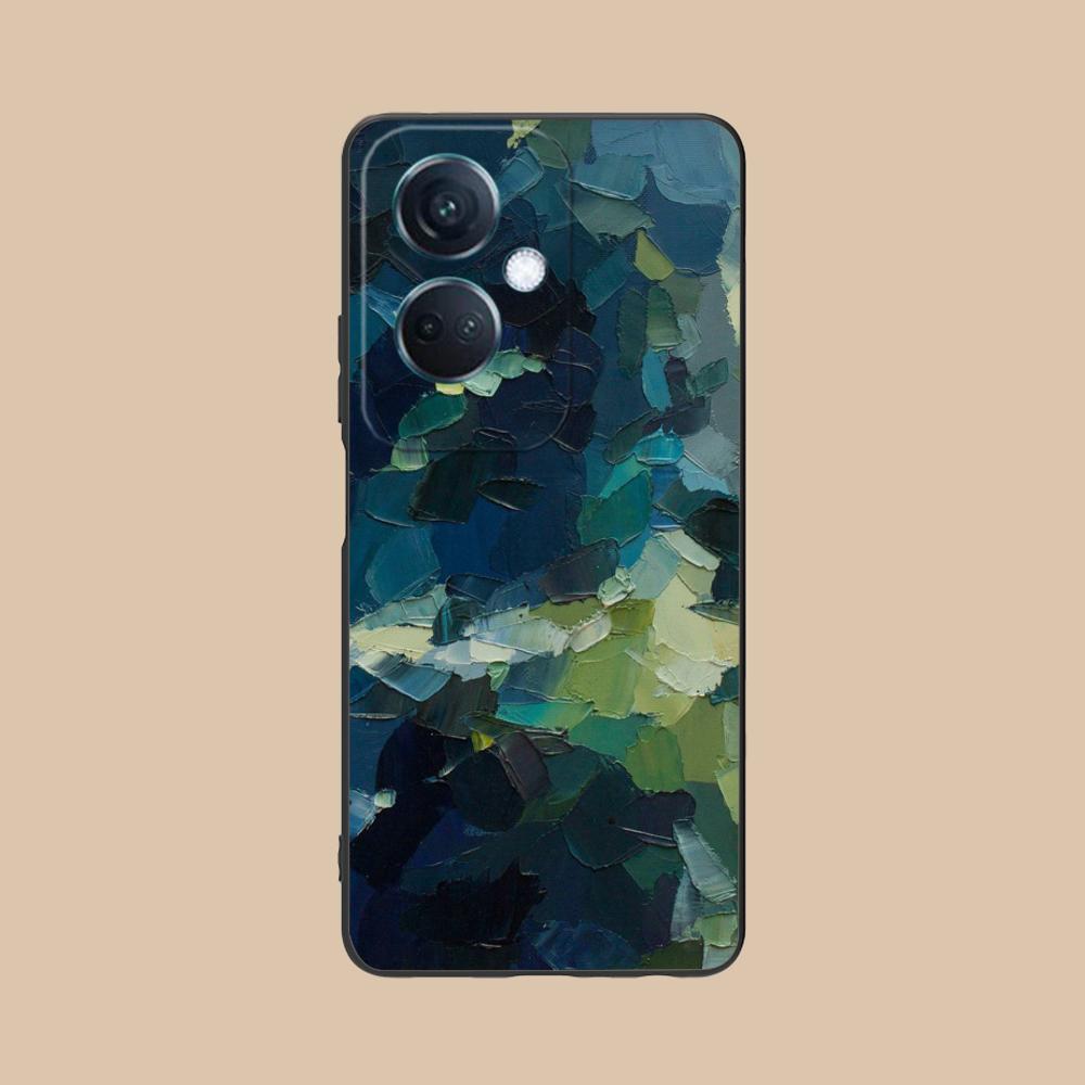 Чехол для телефона с абстрактной масляной живописью для OPPO Reno 14 13 12 11 10 9 8 7 6 5 F T Pro 5G, мягкий ударопрочный чехол из ТПУ