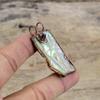 Подвеска из ракушки абалон, грубая гальванопластическая медная подвеска, ювелирные изделия ручной работы из драгоценных камней, африканский аметист, грубая подвеска, женские ювелирные изделия, подарок для него