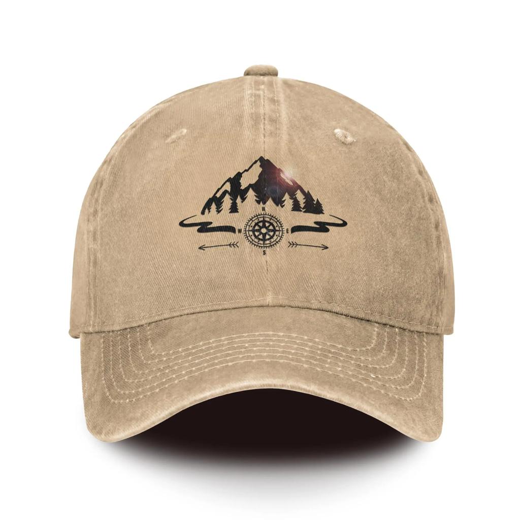 Мягкая бейсболка Mountain Baseball Hats Men Cotton Ball с рисунком компаса